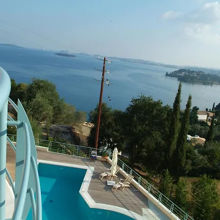 Liberty - Classic Luxury Sea View With Private Pool, Panoramic Views To & Corfu Old Town فيلة