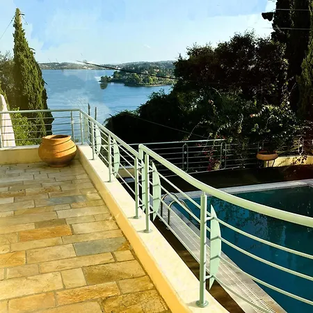 וילה Liberty - Classic Luxury Sea View With Private Pool, Panoramic Views To & Corfu Old Town