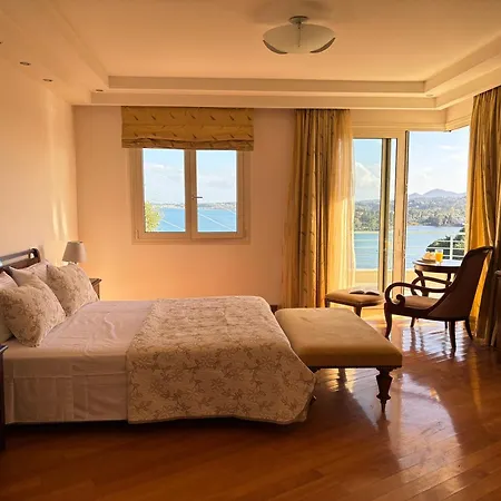 וילה Liberty - Classic Luxury Sea View With Private Pool, Panoramic Views To & Corfu Old Town